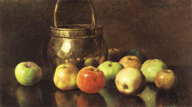 Otto Scholderer Stilleben mit Apfeln und Messingeimer china oil painting image
